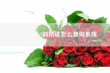 沭阳消防证怎么查询系统