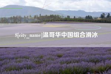 沭阳温哥华中国组合滑冰
