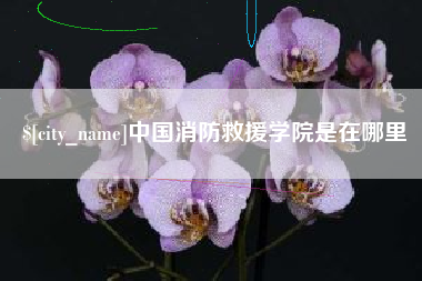 沭阳中国消防救援学院是在哪里