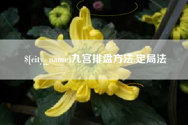 沭阳九宫排盘方法,定局法