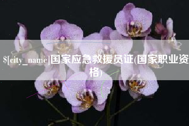 沭阳国家应急救援员证(国家职业资格)