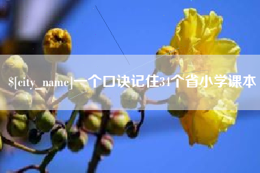 沭阳一个口诀记住34个省小学课本