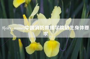 沭阳中国消防救援学院招生身体要求