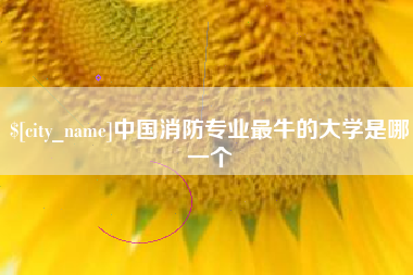 沭阳中国消防专业最牛的大学是哪一个