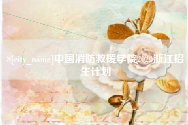 沭阳中国消防救援学院2020浙江招生计划