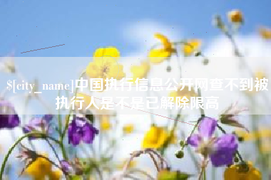 沭阳中国执行信息公开网查不到被执行人是不是已解除限高