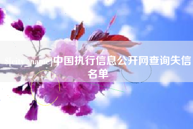 沭阳中国执行信息公开网查询失信名单