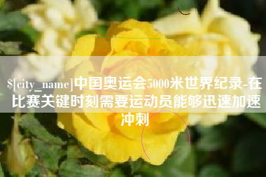 沭阳中国奥运会5000米世界纪录-在比赛关键时刻需要运动员能够迅速加速冲刺