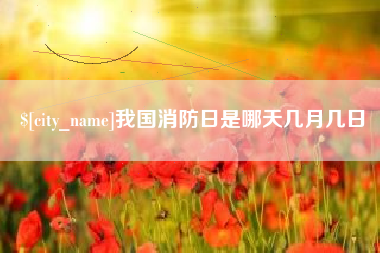 沭阳我国消防日是哪天几月几日