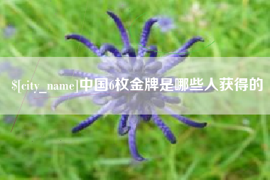 沭阳中国6枚金牌是哪些人获得的
