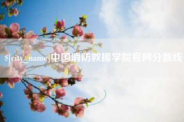 沭阳中国消防救援学院官网分数线