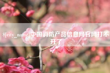 沭阳中国消防产品信息网官网打不开了