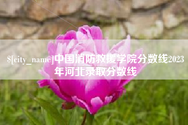 沭阳中国消防救援学院分数线2023年河北录取分数线