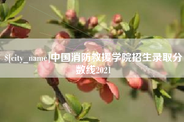 沭阳中国消防救援学院招生录取分数线2021