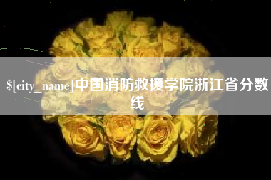 沭阳中国消防救援学院浙江省分数线