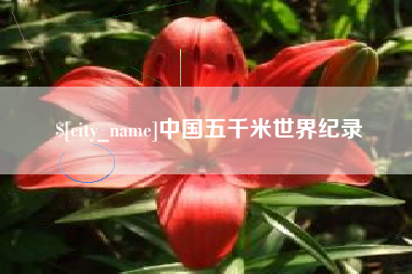 沭阳中国五千米世界纪录