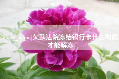 沭阳欠款法院冻结银行卡什么时候才能解冻