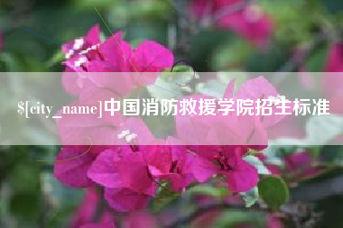 沭阳中国消防救援学院招生标准