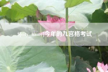 沭阳今年的九宫格考试