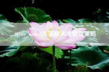 沭阳九宫格人才管理策略