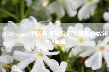 沭阳消防救援学院招生录取分数线2020福建