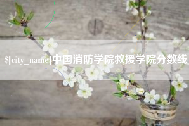 沭阳中国消防学院救援学院分数线